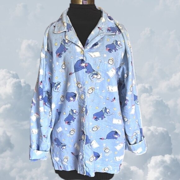 Disney Eeyore Blue Pajama Top XL - Picture 1 of 9